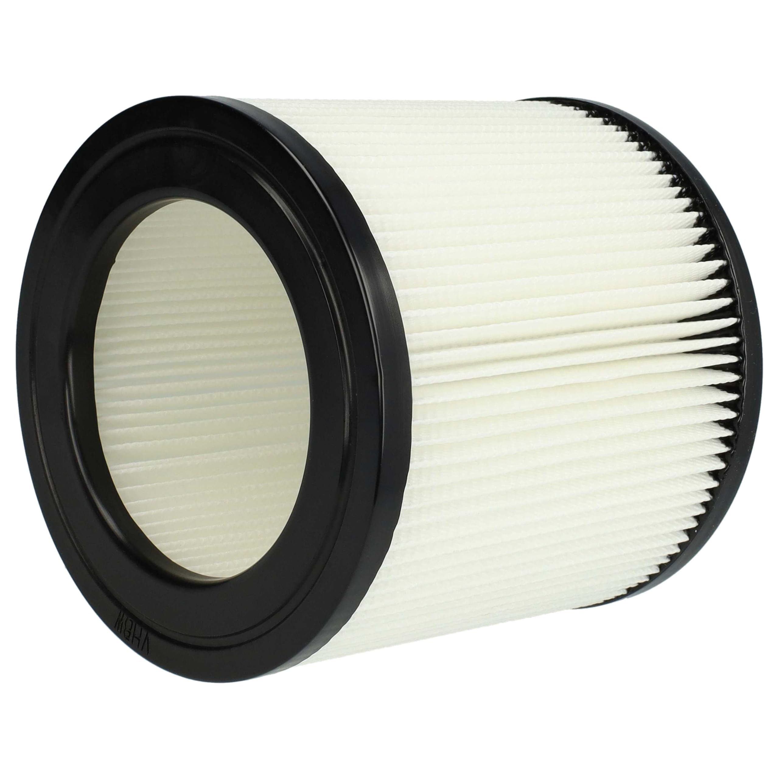 vhbw 3x filtro a pieghe piatte compatibile con Kärcher NT 22/1, 48/1, 27/1 aspiratore - nero/bianco, lavabile
