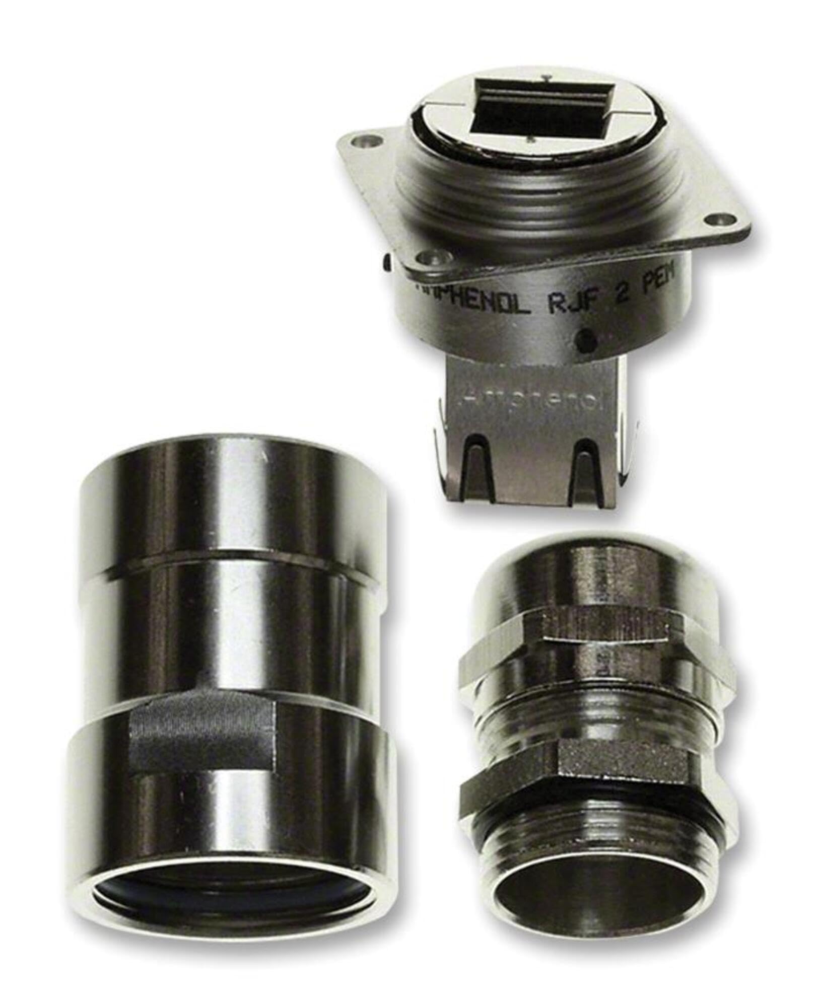 Modular Connectors / Ethernet Connectors RJ45 Inline Recpt Sq Flange Metal Gland