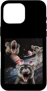 Funny Screaming Possum Galaxy Meme Easter Egg Planets Case for iPhone 16 Pro Max