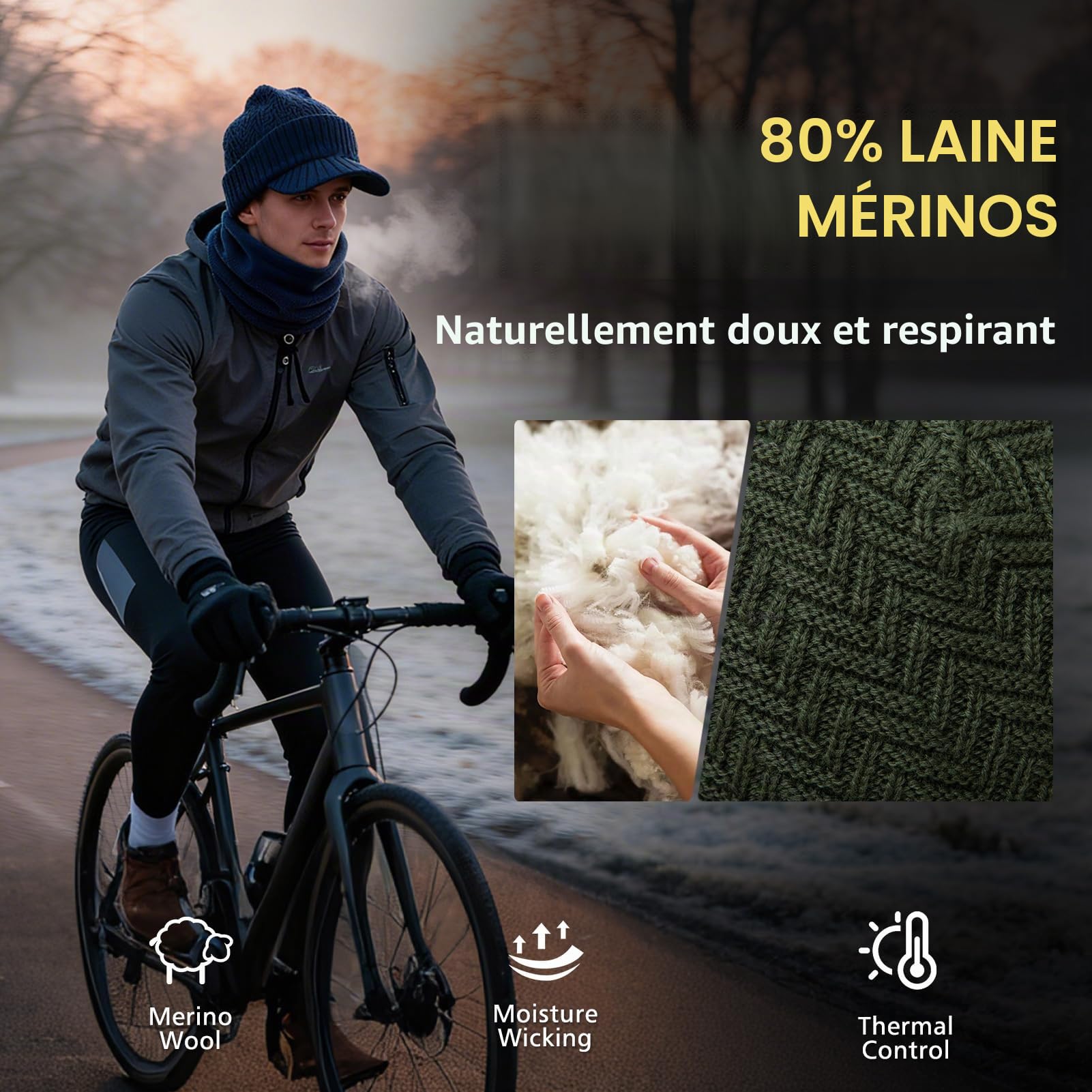 Siggi Bonnet à visière en laine