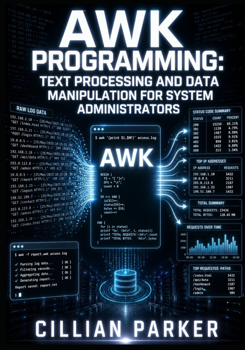 AWK PROGRAMMING: TEXT PROCESSING AND DATA MANIPULATION FOR SYSTEM ADMINISTRATORS: Practical Scripting for Log Analysis and Report Generation