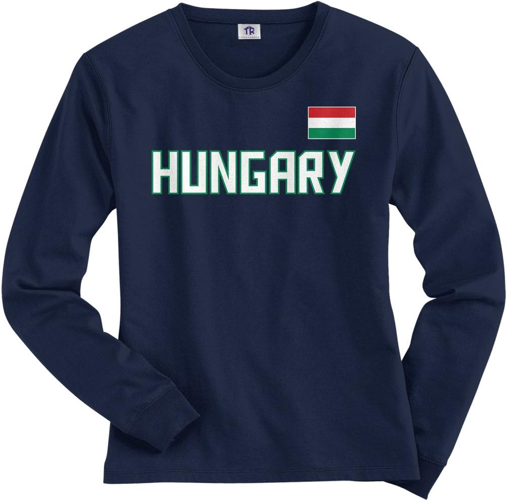 Threadrock Women's Hungary National Pride Long Sleeve T-Shirt