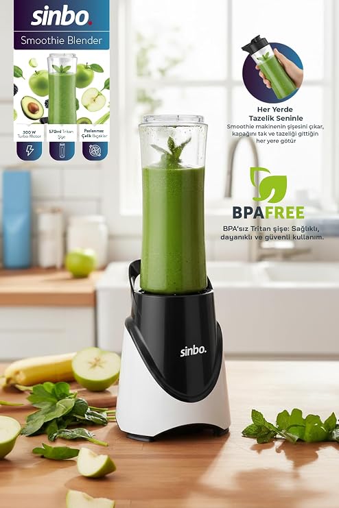 300W 570mL Profesyonel Kişisel Paslanmaz Bıçaklı Smoothie Blender Sporcu Matarası SHB-7508