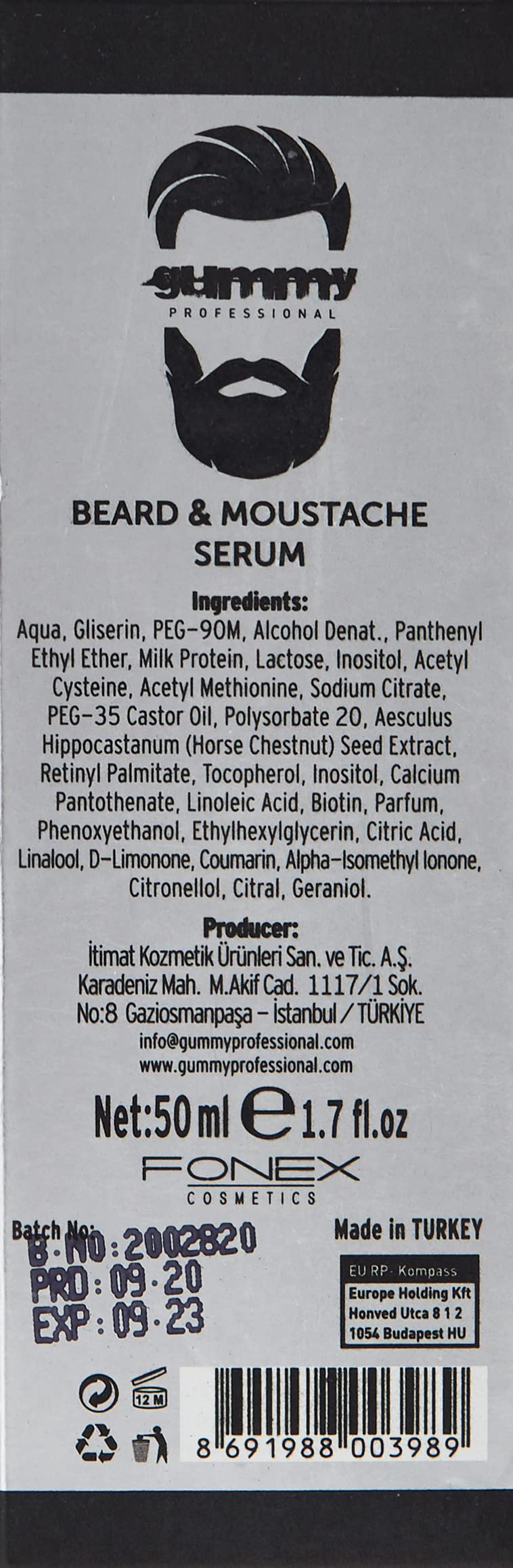 Gummy Professional Bart und Schnurrbart Serum 50 ml