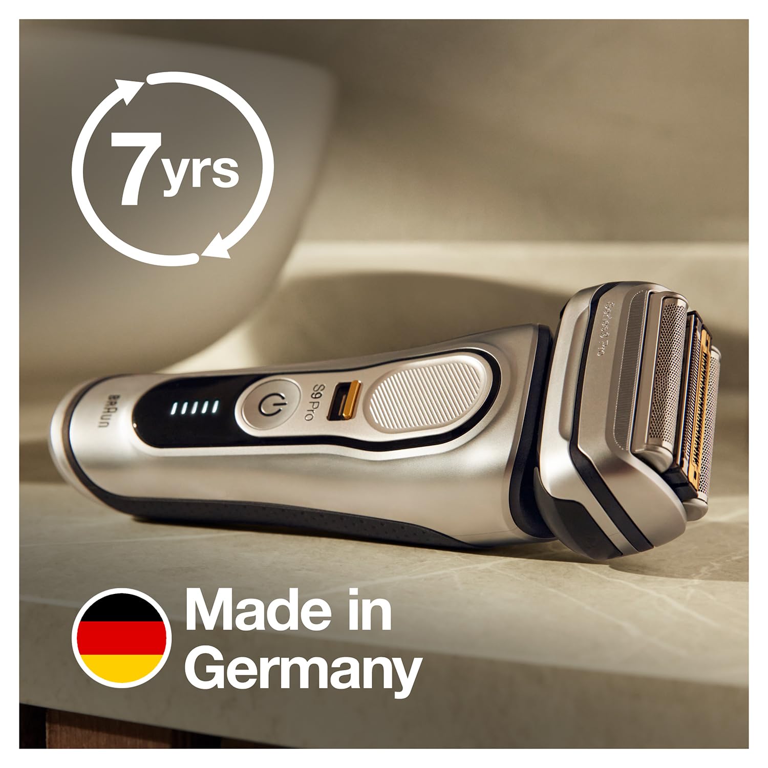 Braun Series 9 7500435218238 Trymer do Brody, Srebrny