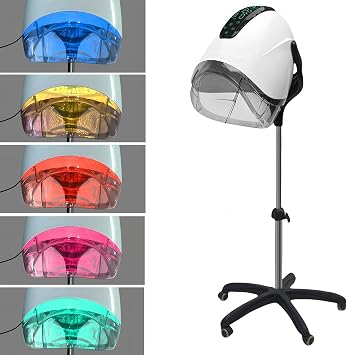 Professional Stand-up Hooded Hair Dryer,with Smart Touch Control Panel, 1000W 8-Speed Settings, Negative ion and Ozone Functions,with Bonnet Portable Blow Dryer, for Salons and Home use.