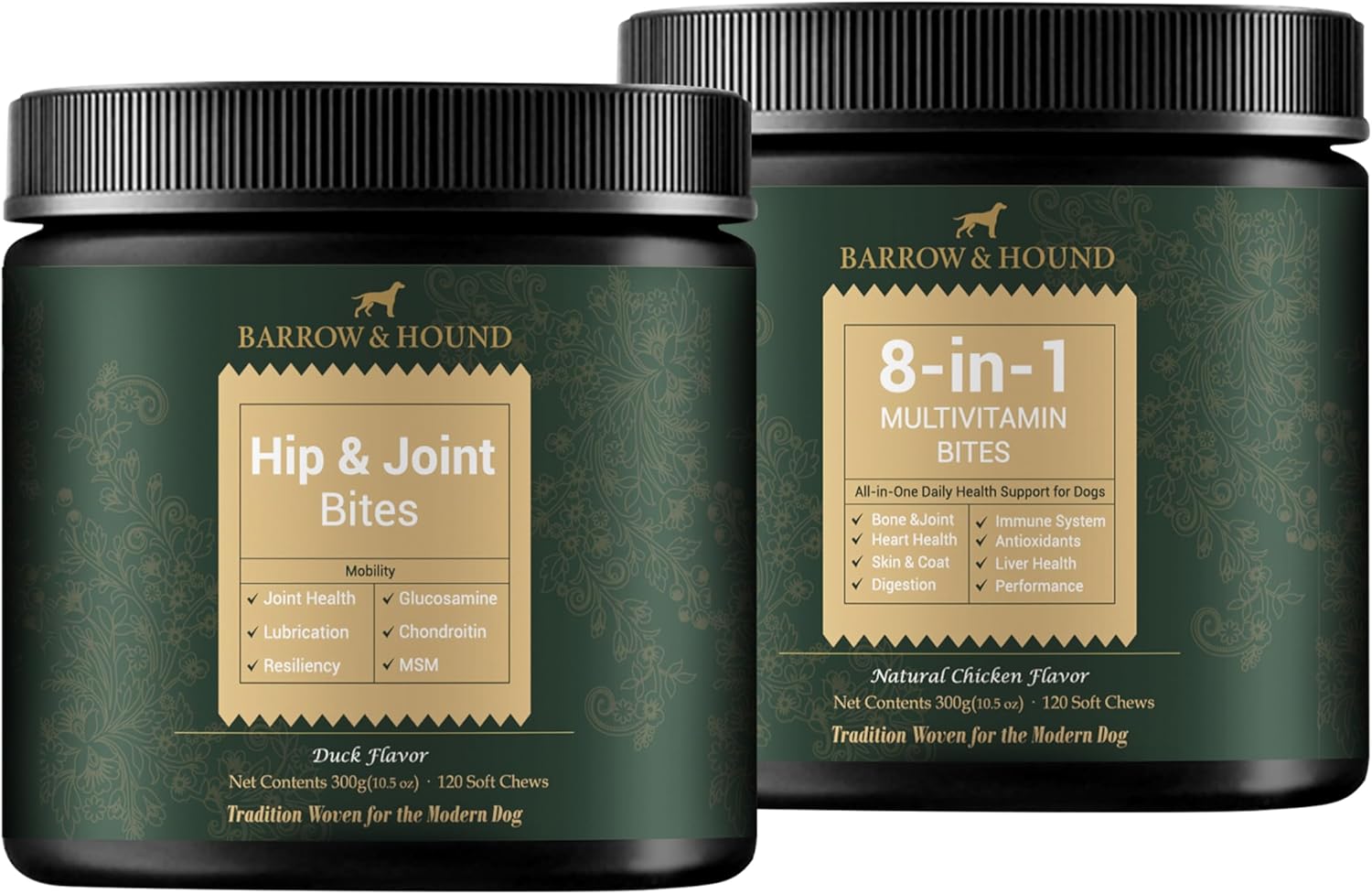 Barrow & Hound Mobility Pack – Hip & Joint Chews & 8-in-1 Multivitamin – Joint Health & Complete Wellness Support