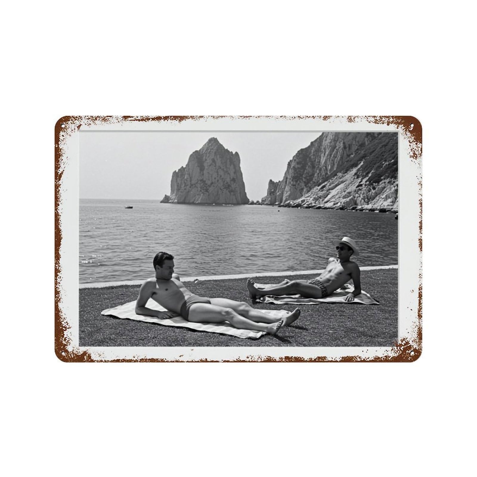 xiaoxiaoshen Sunbathing, Photography S1 Wall Decor Art Metal Tin Poster Modern Home Decor Art Home Bar Shop Decorations Vintage Sign 20x30cm