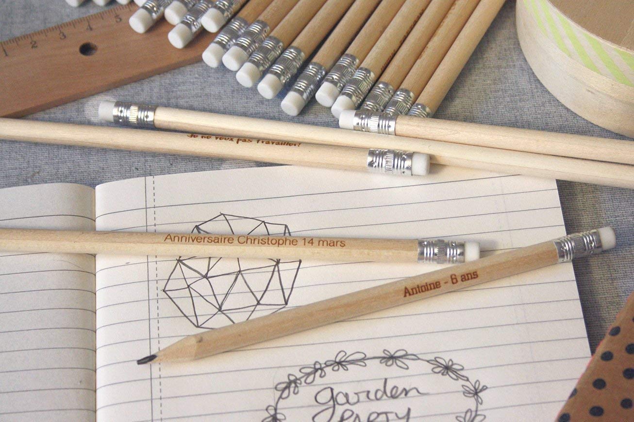 Crayon personnalisé en bois, échantillon ou cadeau