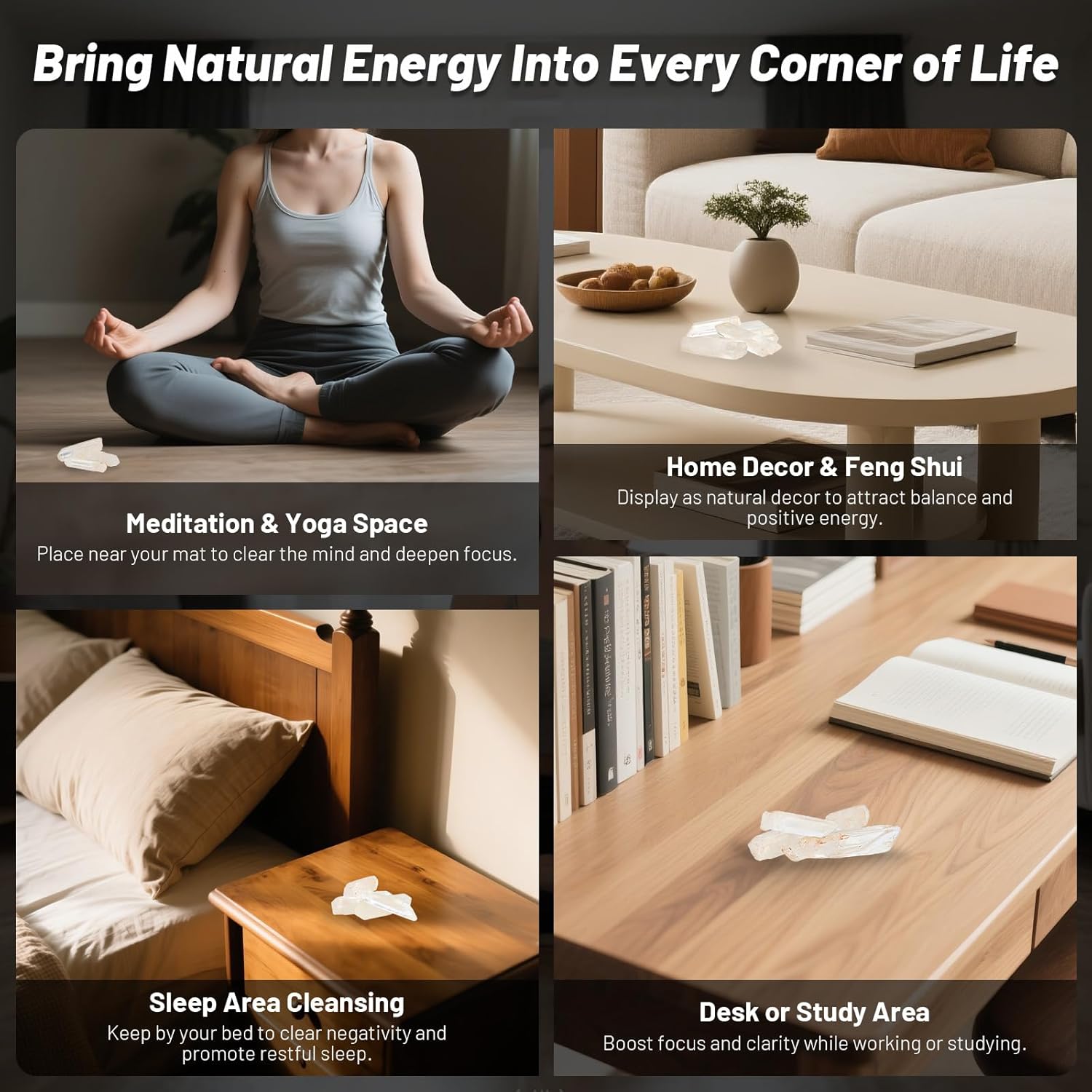 1.1lb Large Raw Clear Quartz Points, Bulk Natural Clear Quartz Crystals - Rough High Energy Quartz Crystal for Cabbing, Decoration, Polishing, Wire Wrapping, Wicca & Reiki Crystal Healing - Image 5