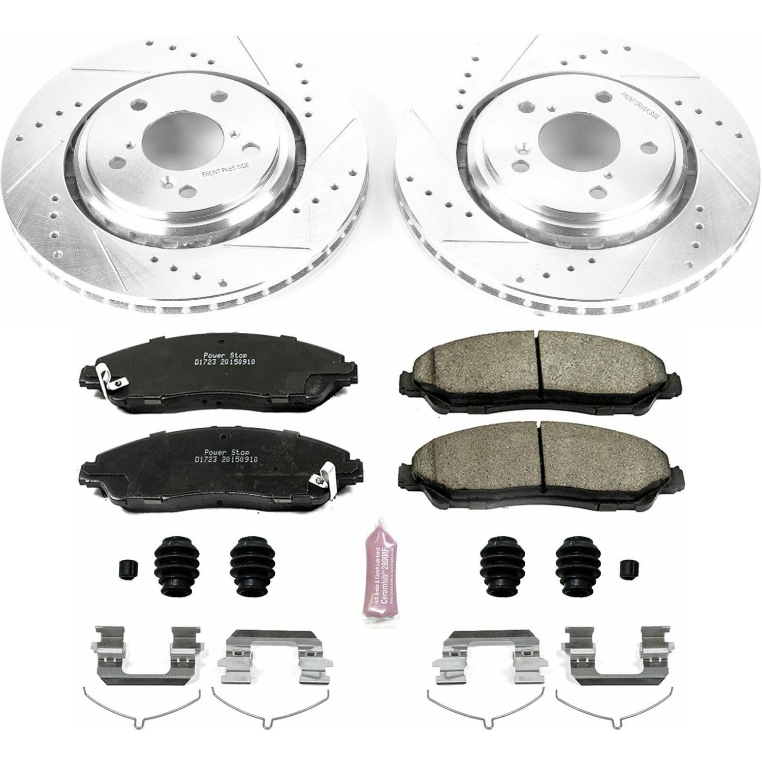 Amazon.com: PowerStop Z23 Performance Brake Pad & Rotor Kit Front