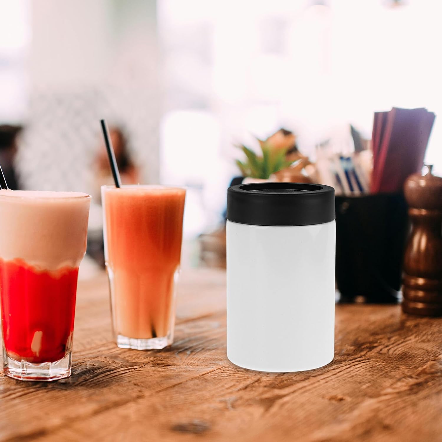 12oz Stainless Steel Sublimation Metal Can Cooler Vacuum Insulated Portable Heat Transfer Blank Cooler for Beer Bottles and Soft Drinks