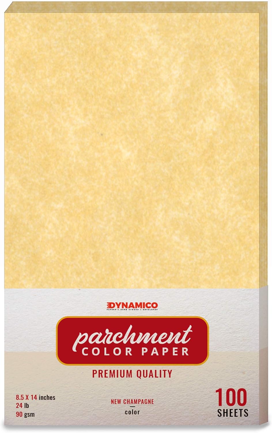 New Champagne 8.5 x 14" Menu Size Stationery Parchment Colored Regular Papers, Color Paper | 1 Ream of 100 Sheets