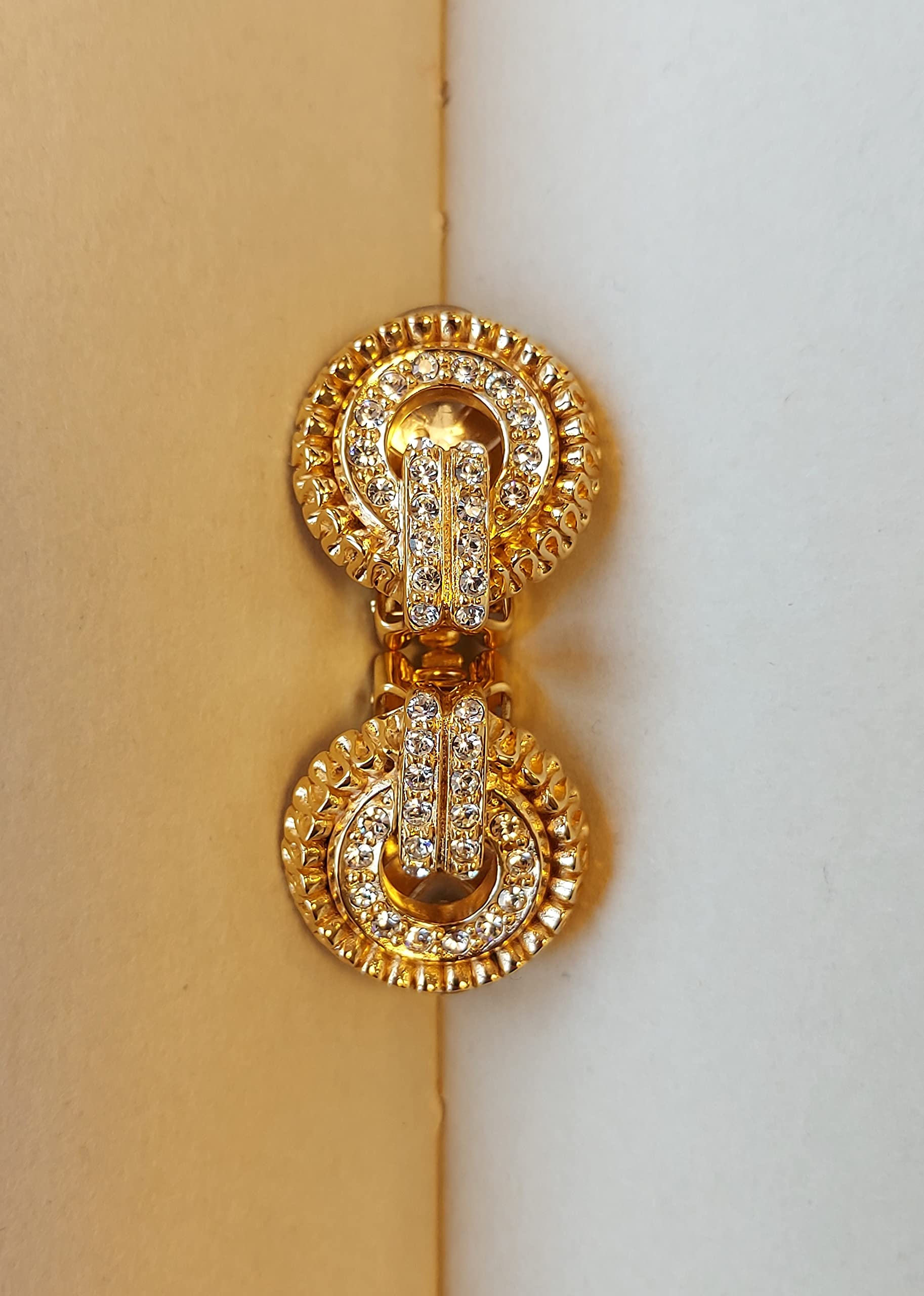 Ohrclip Tourbillon - Kristall - 22kt vergoldet