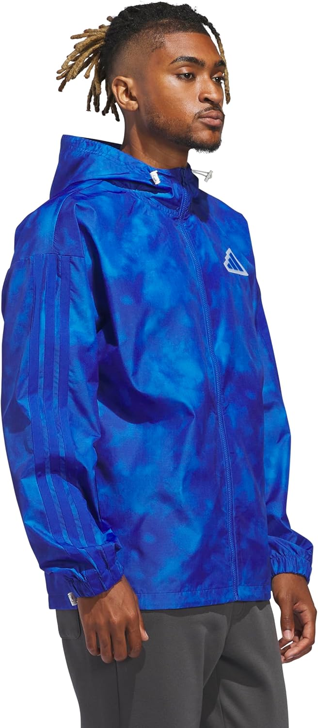 adidas mens Essentials All Over Printed Woven Jacket