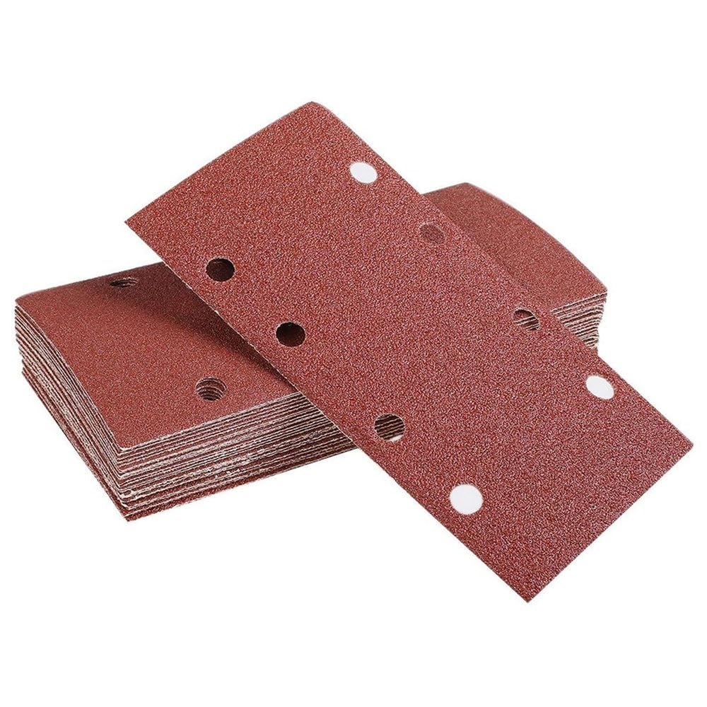 Lot de 30 Feuilles de Papier abrasif carrées 95 x 185 mm, disques abrasifs Auto-agrippants pour Le Polissage, 3 Tailles différentes