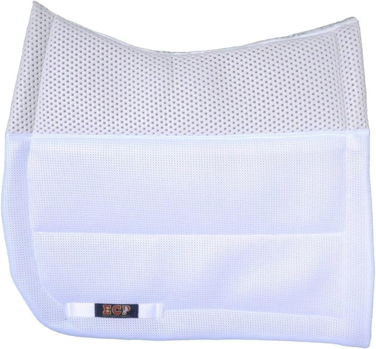 ECP Equine Comfort Products Grip Tech Non-Slip English Dressage Saddle Pad with Shock Absorbing Foam with Pressure Relief, Breathable Cotton Underside, Ergonomic Fit for Secure Comfort