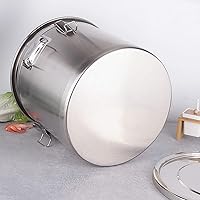 Vista 6 de Recipiente hermético de acero inoxidable con tapas, recipientes de almacenamiento de alimentos de metal de acero inoxidable 304 recipientes