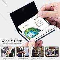 HomEdge Lot De 2 Porte-cartes De Visite Professionnels Fins En Cuir