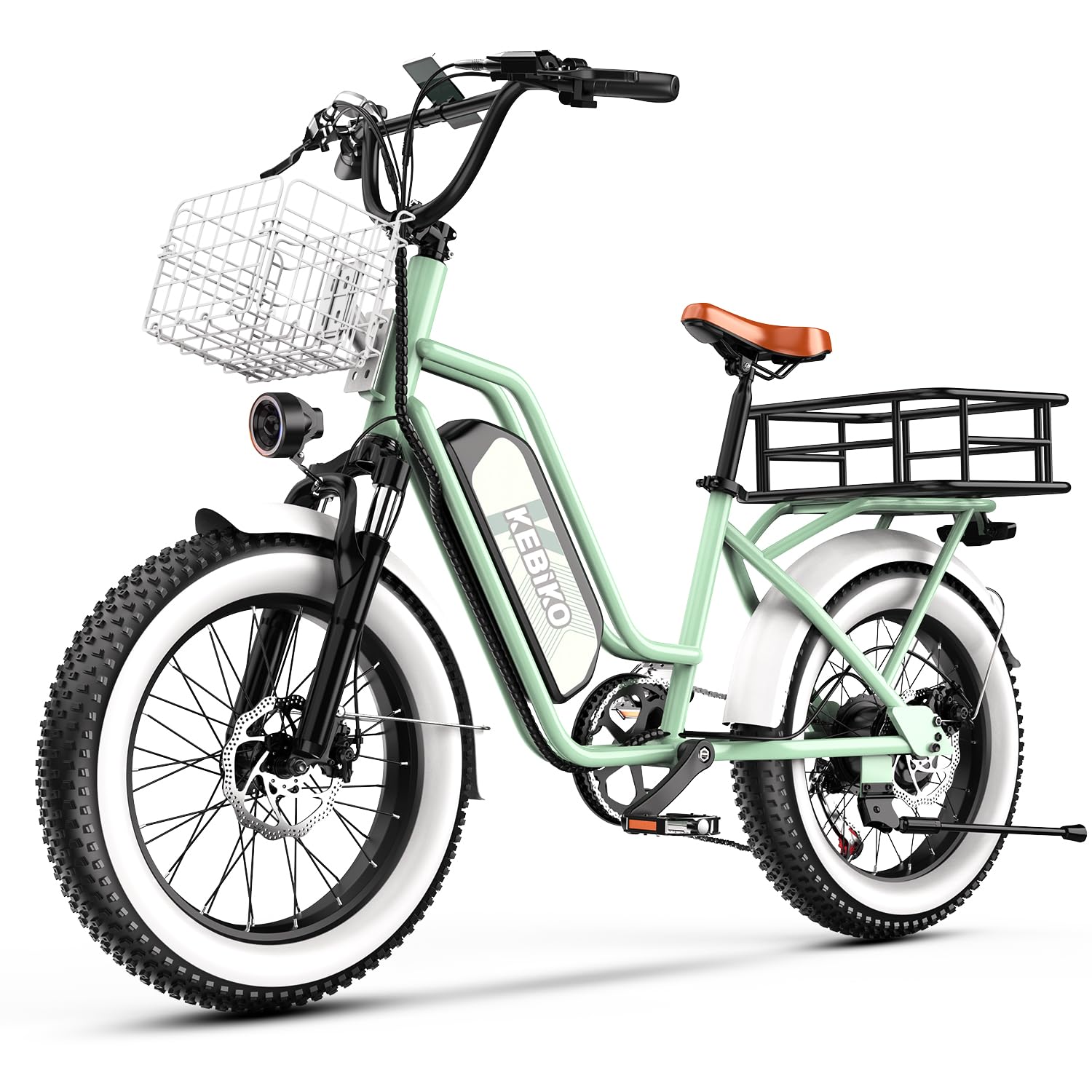 1500W Ebikes for Adults,48V 20/25/60Ah Removable Battery Max Range 80Miles Electric Bike,20"×4" Fat Tire Electric Bike,Adult Electric Bicycles for Commute Beach Snow,E-Bike UL Certified