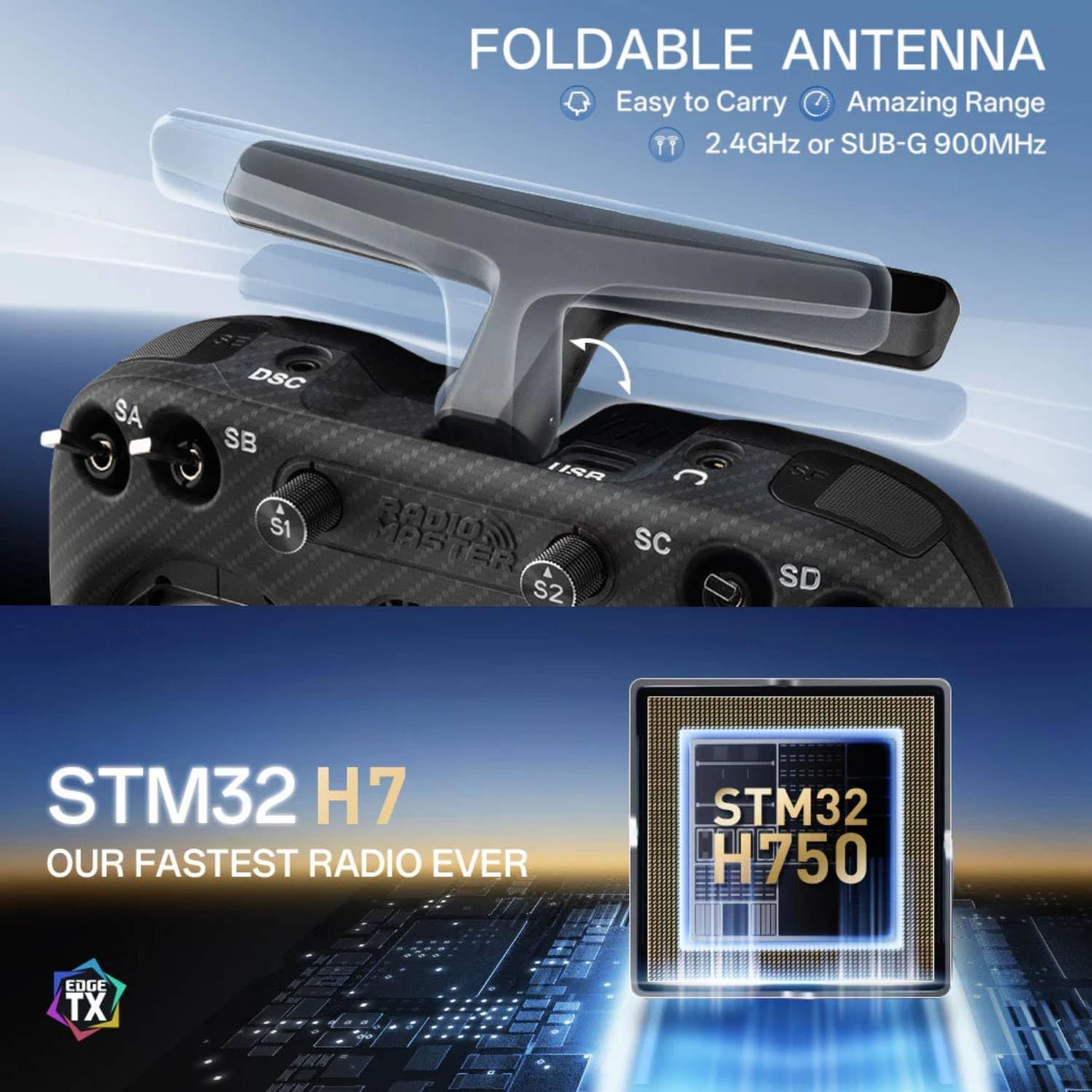 Radiomaster TX15 Max Radio Controller 16 Channel ELRS Transmitter, with AG02 CNC Hall Gimbals/3.5" IPS Touchscreen, Fits FPV Drones/Multirotors/RC Helicopter/Car Boats, Mode 2 (Red)