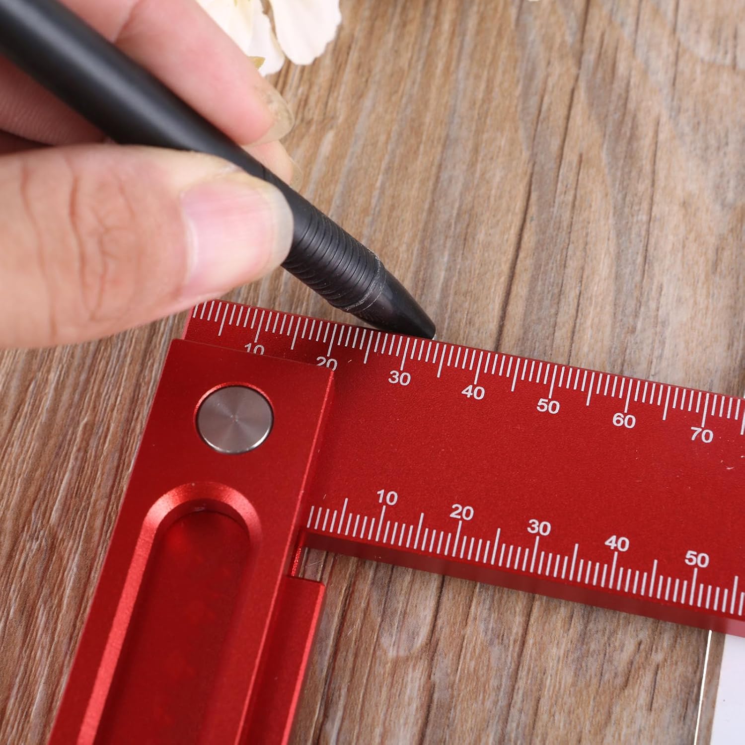 Woodworking Square Measuring Ruler Height Ruler Metric Square L Shape Measurement Tool Multifunctional Carpentry Square