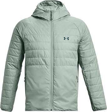 Under Armour Mens UA Active Hybrid Hooded Jacket US, Alpha, X-Large, Regular, Regular, Opal Green/Tourmaline Teal - 781