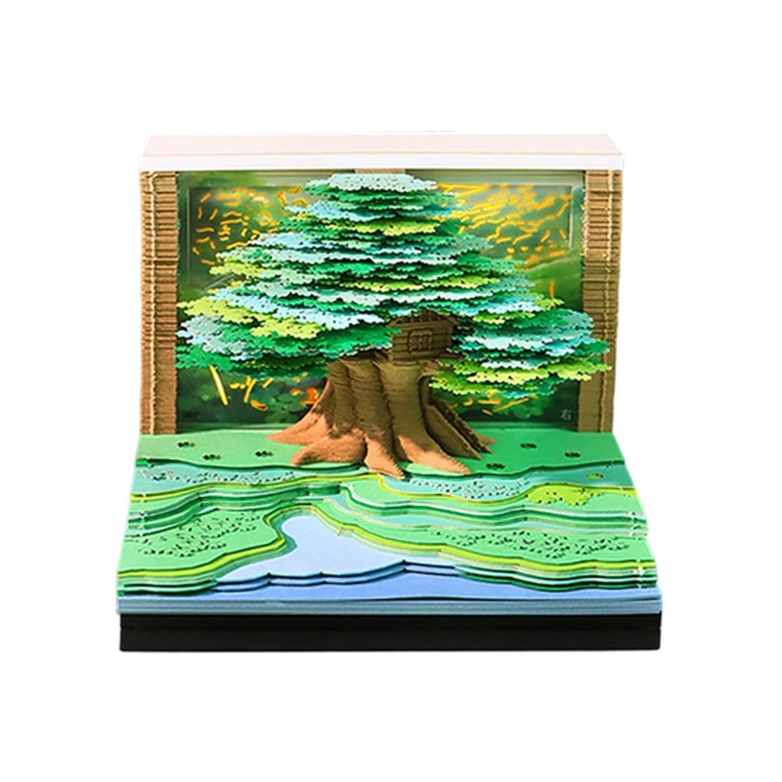 Calendario 3D 2027 Blocco Note A Forma Di Albero Con Luce LED | Calendario da scrivania con fogli staccabili Per Freelance Insegnanti Uomini Casa Comodino Camera Da Studio