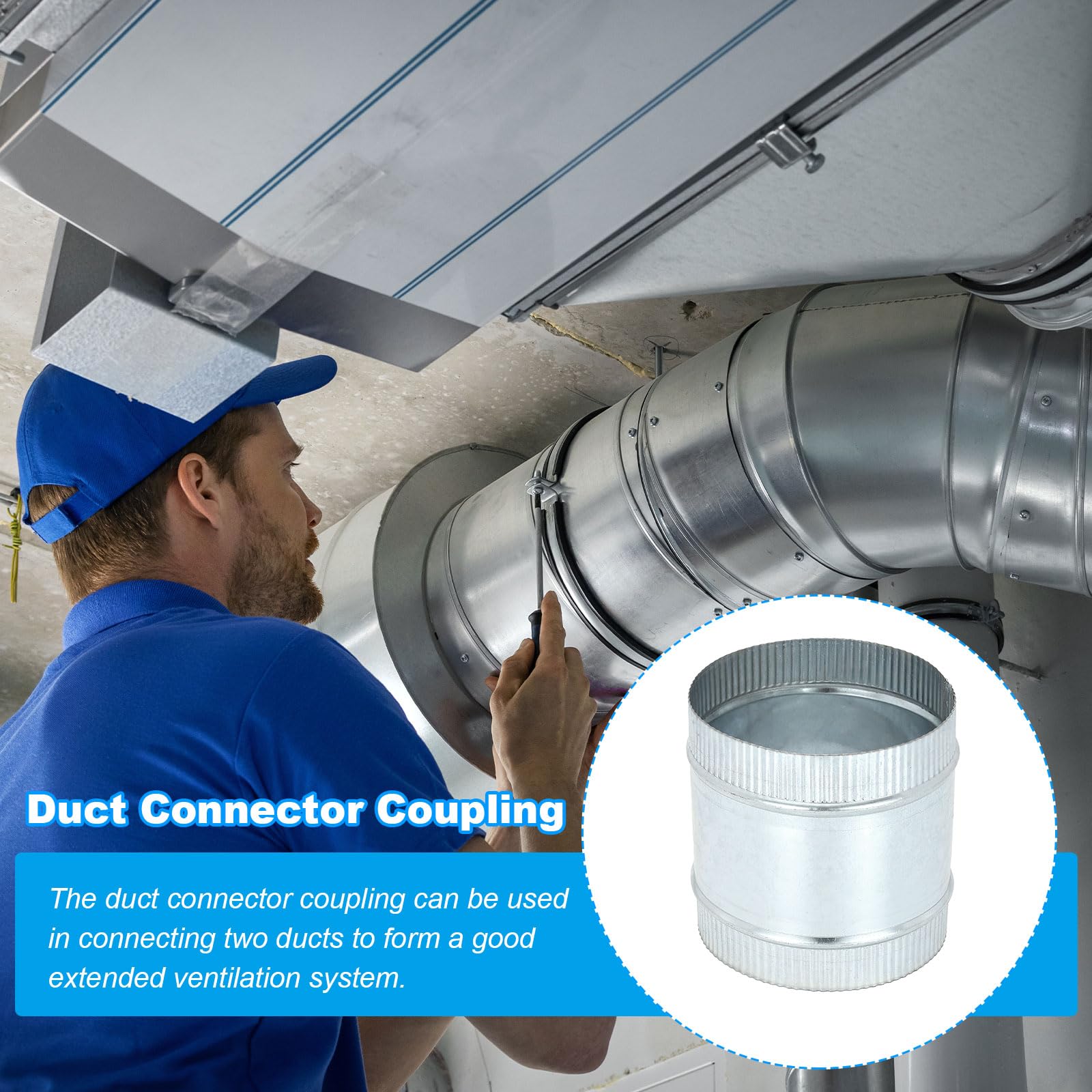 PATIKIL 6 Inch Duct Connector Coupling - Image 4