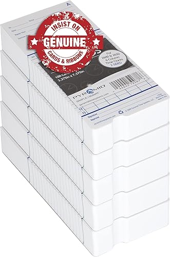 Pyramid Time Systems 42415PK5 - 500 tarjetas de tiempo auténticas y auténticas para relojes de tiempo Pyramid Time Systems 2500, 2600 y 2650