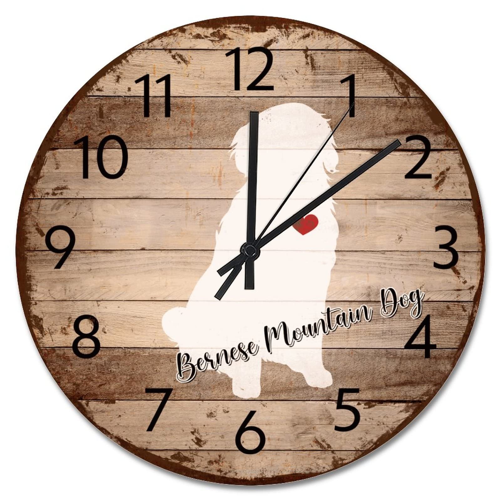 Horloge murale vintage bois fonctionne a piles decoration suspendre