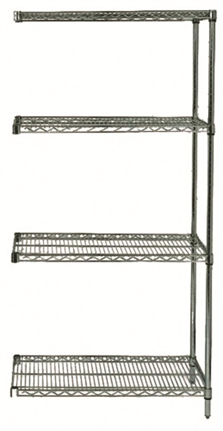 Quantum Storage Systems AD54-2460P Add-On Kit for 54" High 4-Tier Wire Shelving Unit, Proform Finish, 24" Width x 60" Length x 54" Height