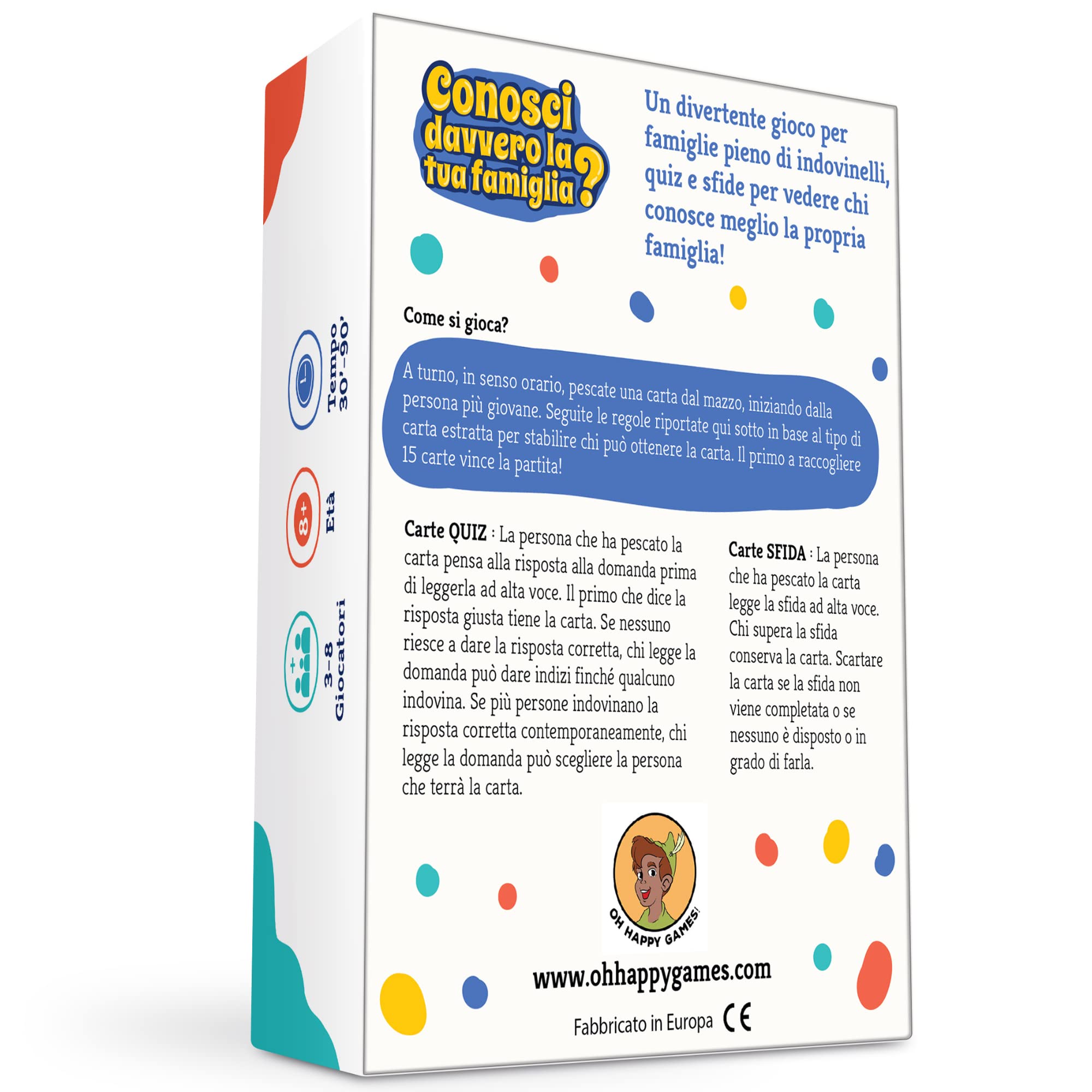 Conosci davvero la tua famiglia? Un gioco divertente Pieno di indovinelli, quiz e sfide per scoprire chi conosce meglio la propria famiglia! Gioco di società da Tavolo