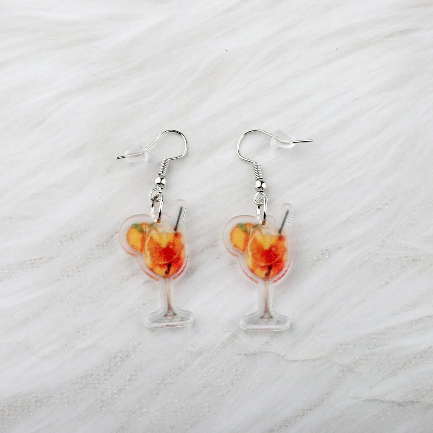 Orange Cocktail Earring Italian Orange Cocktail Gift Alcohol Summer Drink Earring Jewelry - Image 3