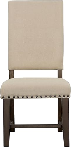 Miniatura 5 de Coaster Home Furnishings Twain 109143 - Sillas Parson tapizadas, color negro y beige