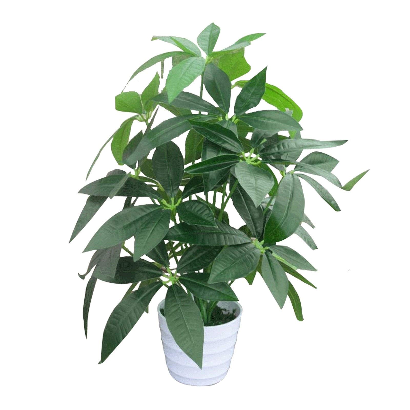 NGDFGR Artificial Potted Plant Decor 23.6" High Artificial Tree Fake Fortune Tree Simulation Plant Indoor Fake Green Plant Bonsai Living Room Home Decoration Farmhouse Decor,A