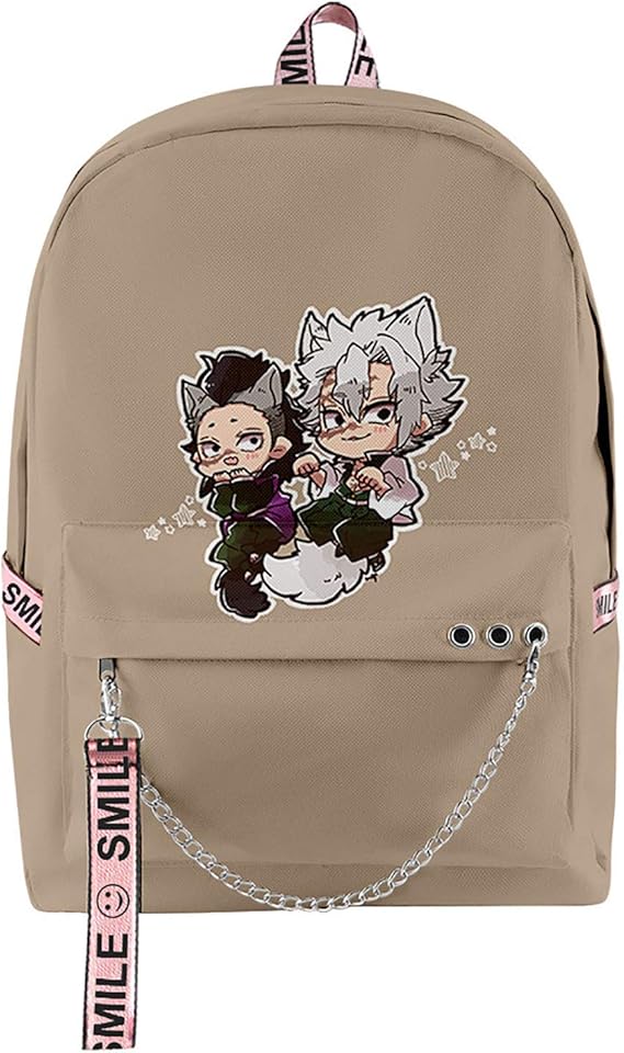 Fanituhan 竈門 禰豆子 カバン リュックサック バックパック 外出 軽量 大容量 通学 遠足 旅行リュック 耐久性 学校 ブックバッグ スク 最適な材料