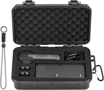 X5 Portable Waterproof Hard Case for Insta360 X5, Travel Carrying Storage Bag Stores 4 Batteries/SD Cards and Other Camera AccessoriesOnly Case