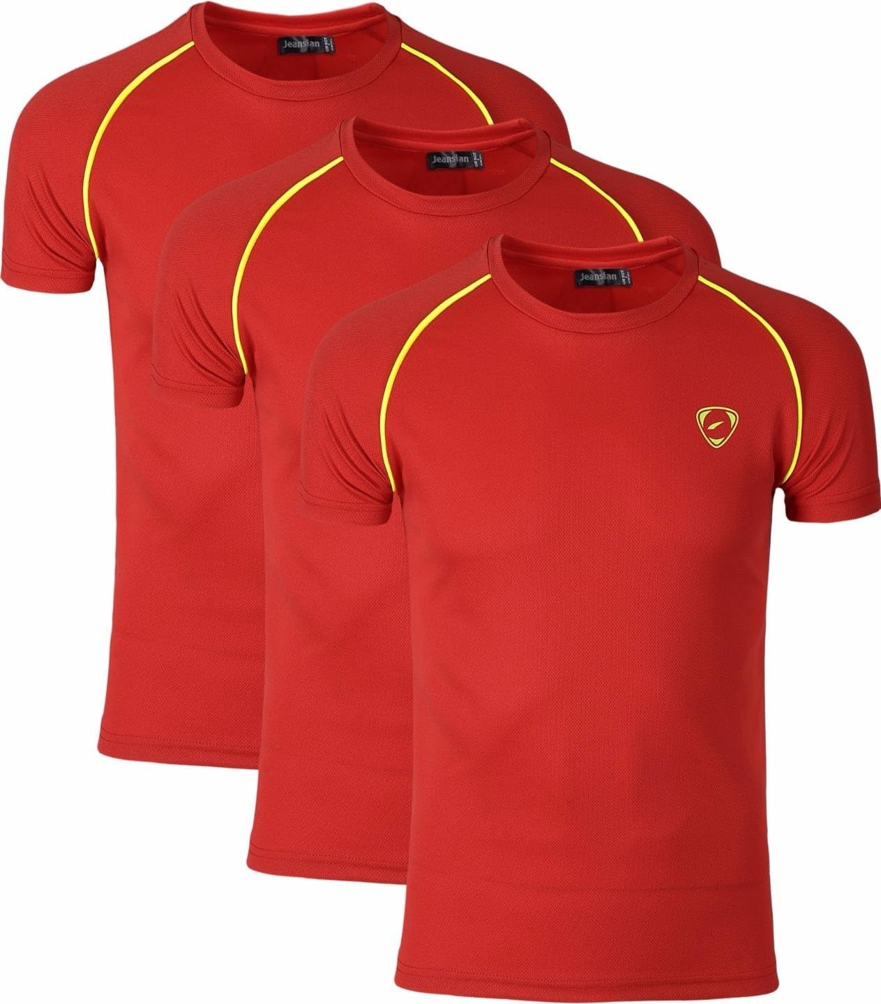 3 Pack Men's Activewear T-Shirt Sport Tee Shirt Athletic Running Gym Workout Tshirt Golf Tennis Tops Quick Dry LSL133