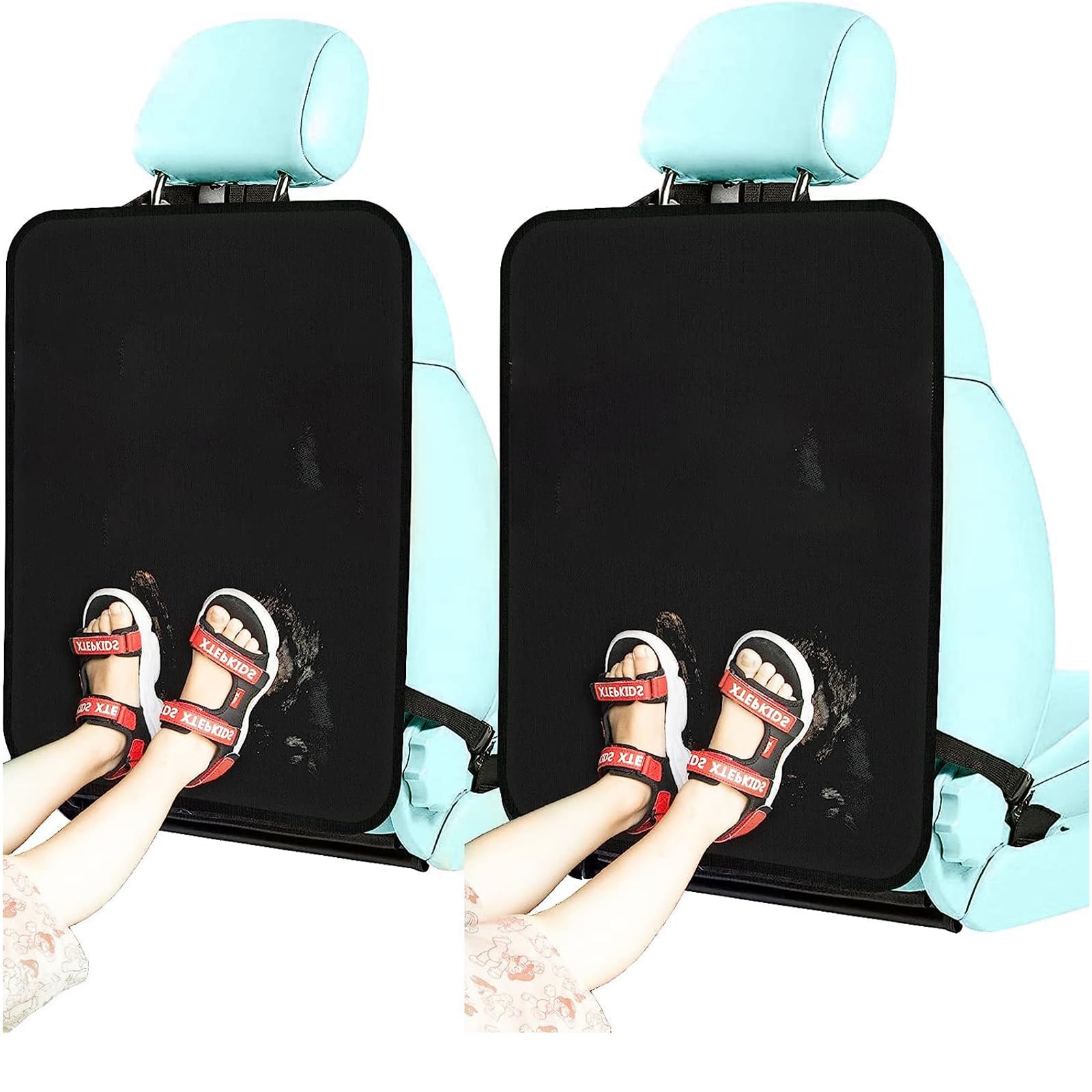 Nawwgy Kick Mats CarSeat Protectors for Child Back seat Offer Waterproof Protections of YourUpholstery from Mud Scratch Car Child seat Anti-Kick pad