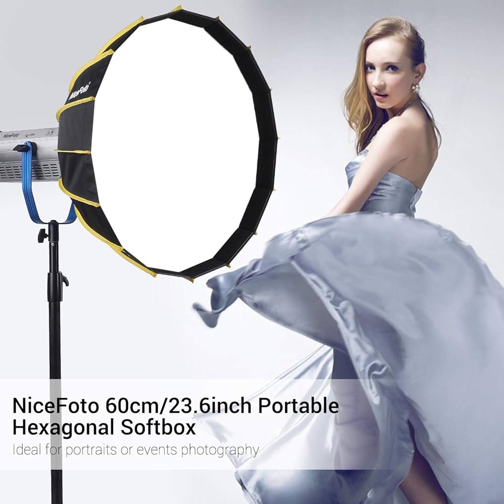 Amazon | NiceFoto ソフトボックス 60cm / 23.6イン 六角形 高速