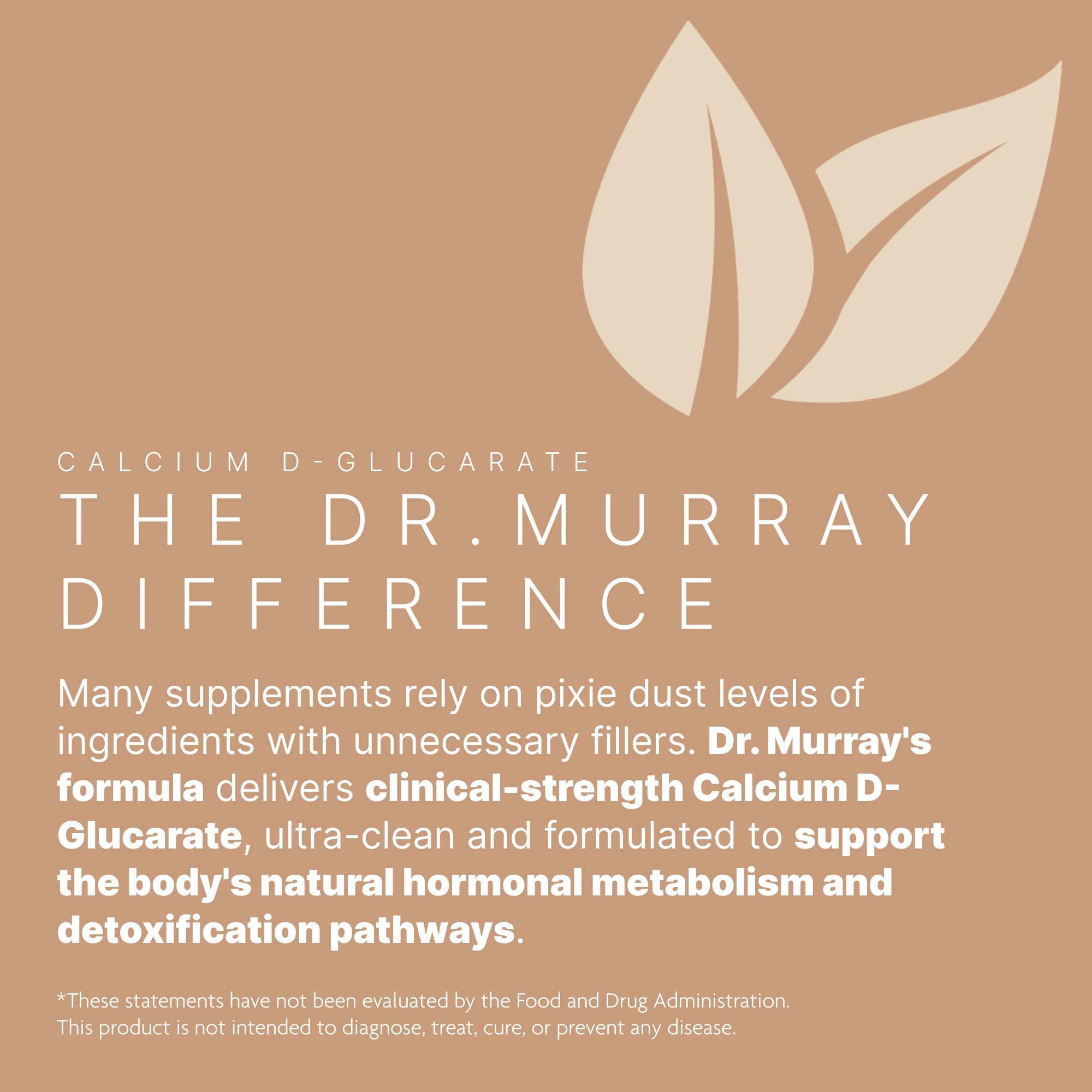 Dr. Murray's Calcium D-Glucarate 500 mg Vegan Capsules, Estrogen Aid, 60 Ct — Amazon image 4