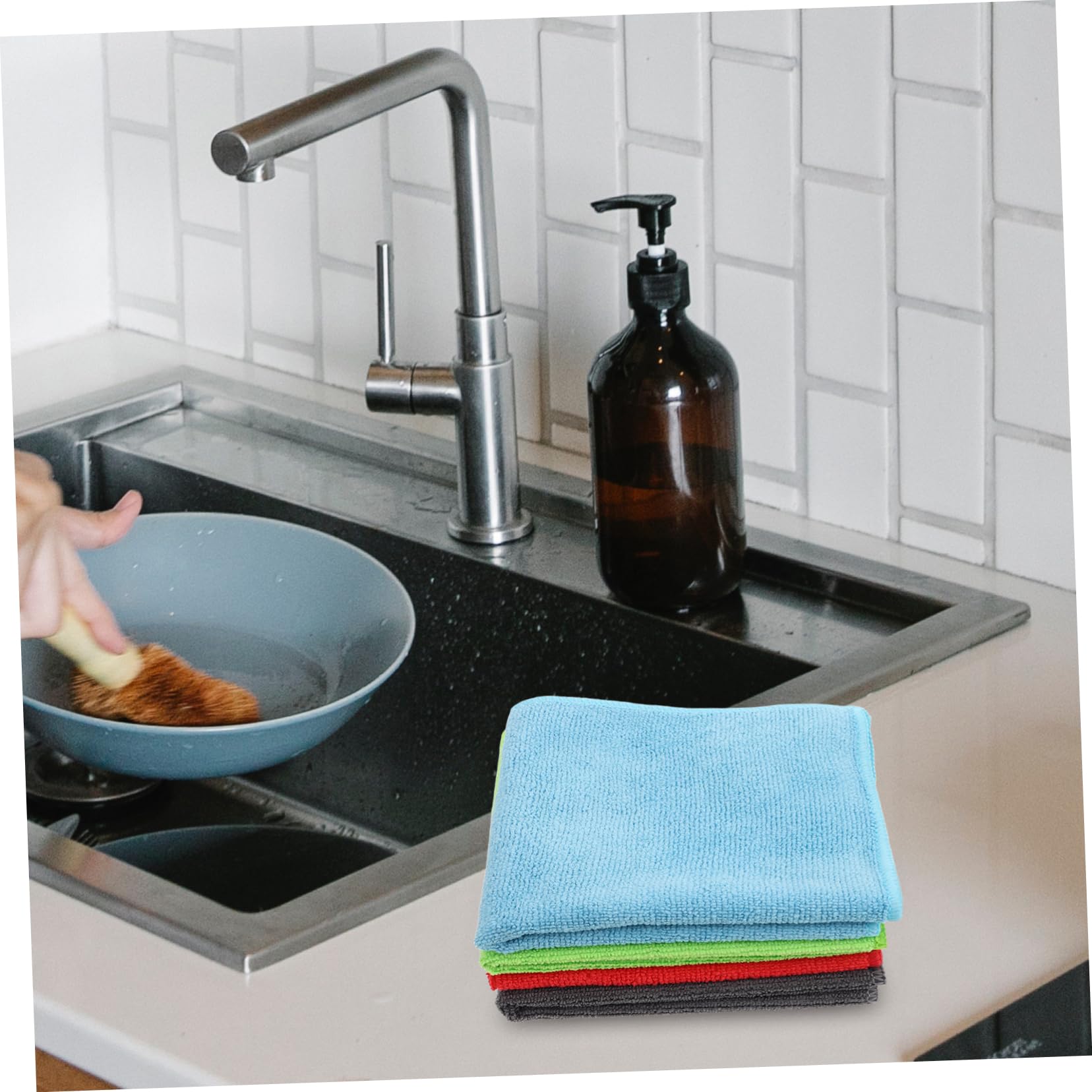 Paños de Microfibra Multiusos para Limpieza y Secado de Coches, Suaves y Versátiles, Paquete de 24 Unidades para Cocina y Hogar