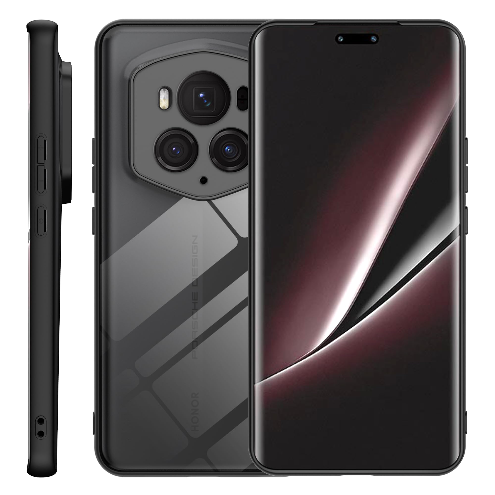 zZjoOoj Hülle for Honor Magic 6 RSR,[Never Yellowing] Soft TPU + PC Shockproof Mobile Phone Case Transparent,Anti-Fingerprint Honor Magic 6 RSR Case (Transparent)