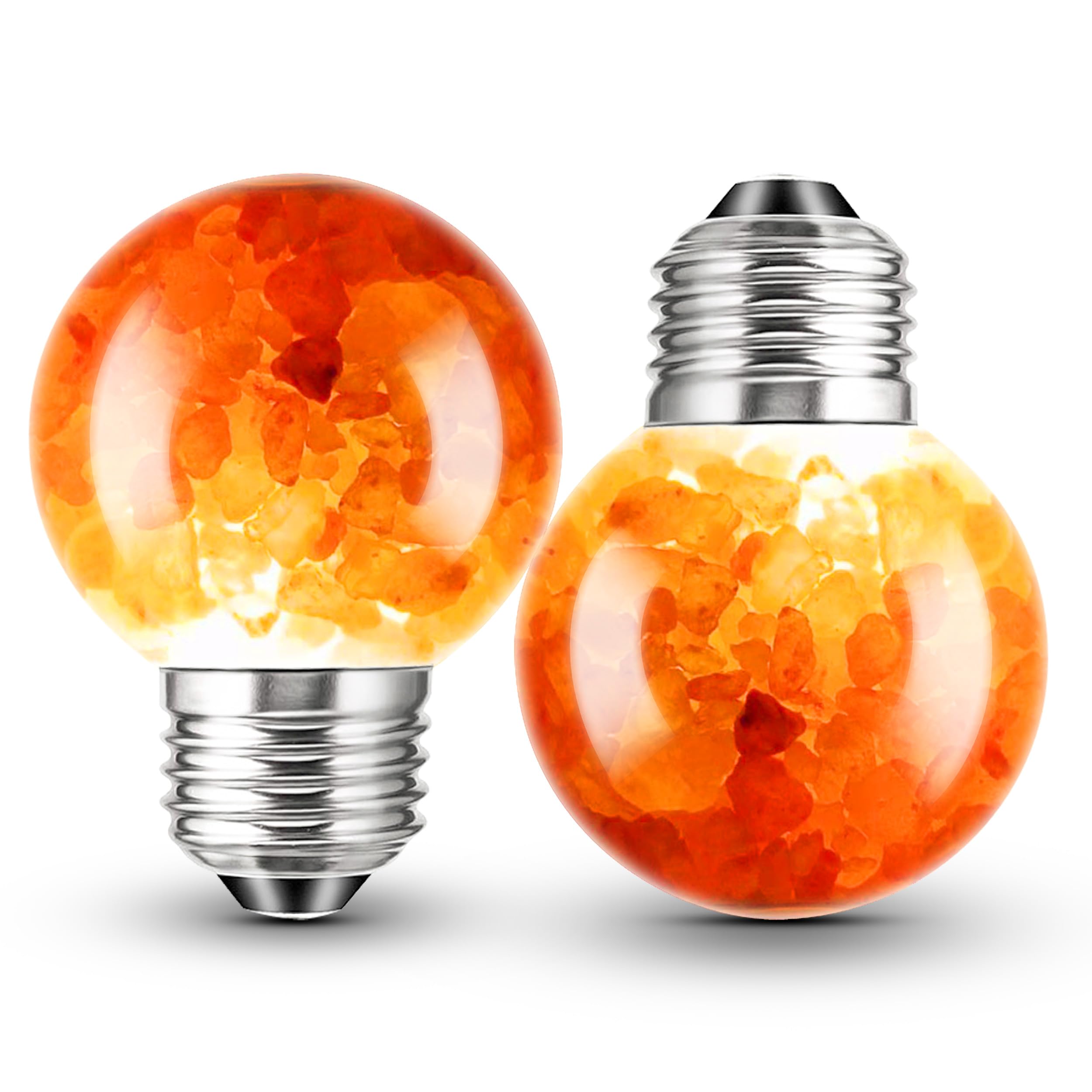 Himalayan Salt Lamp LED Light Bulbs, E26 2200K Warm Amber Pink, 3W