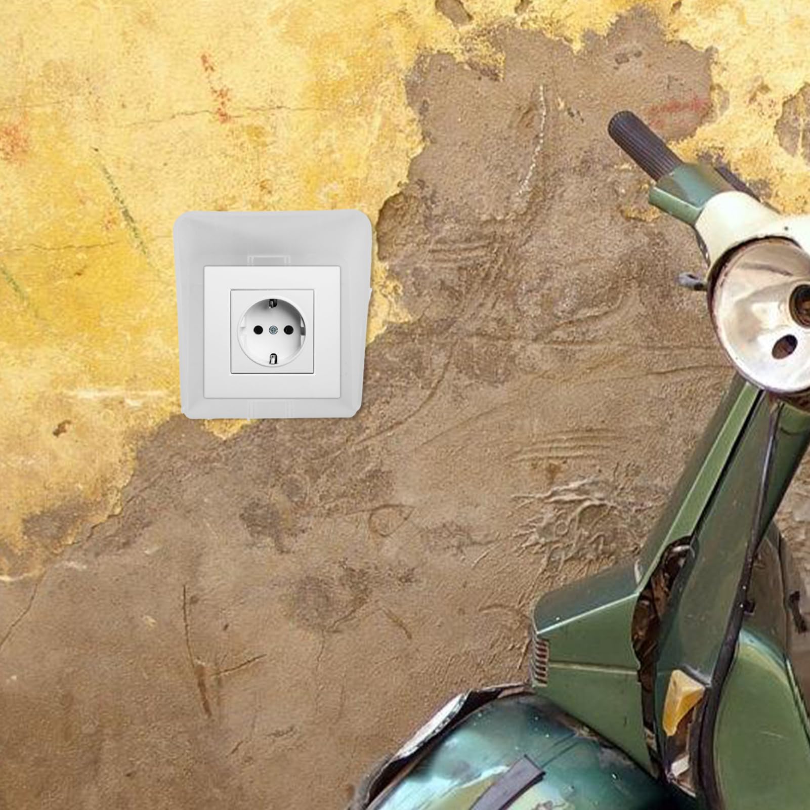 Gadpiparty 10Pcs Waterproof Outlet Plug Covers Outdoor Socket Box Electric Plug Cover Rainproof Cover Wall Switch Socket Plate Protector for Bathroom Home Outdoor White