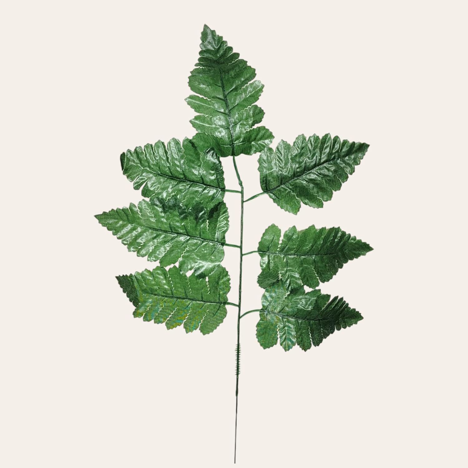 Bagged Set of 6 Silk Leather Fern Bundles - Each Bundle Contains 12 Individual Stems- Total of 72 Greenery Stems