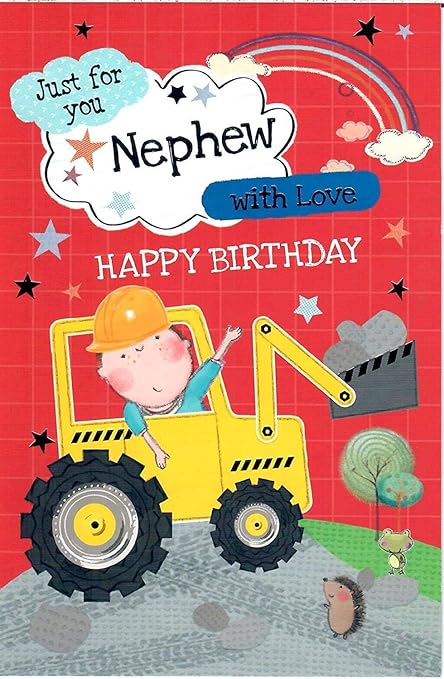 Wishing Well Carte D Anniversaire Motif Neveu Dans Son Tracteur Amazon Fr Fournitures De Bureau