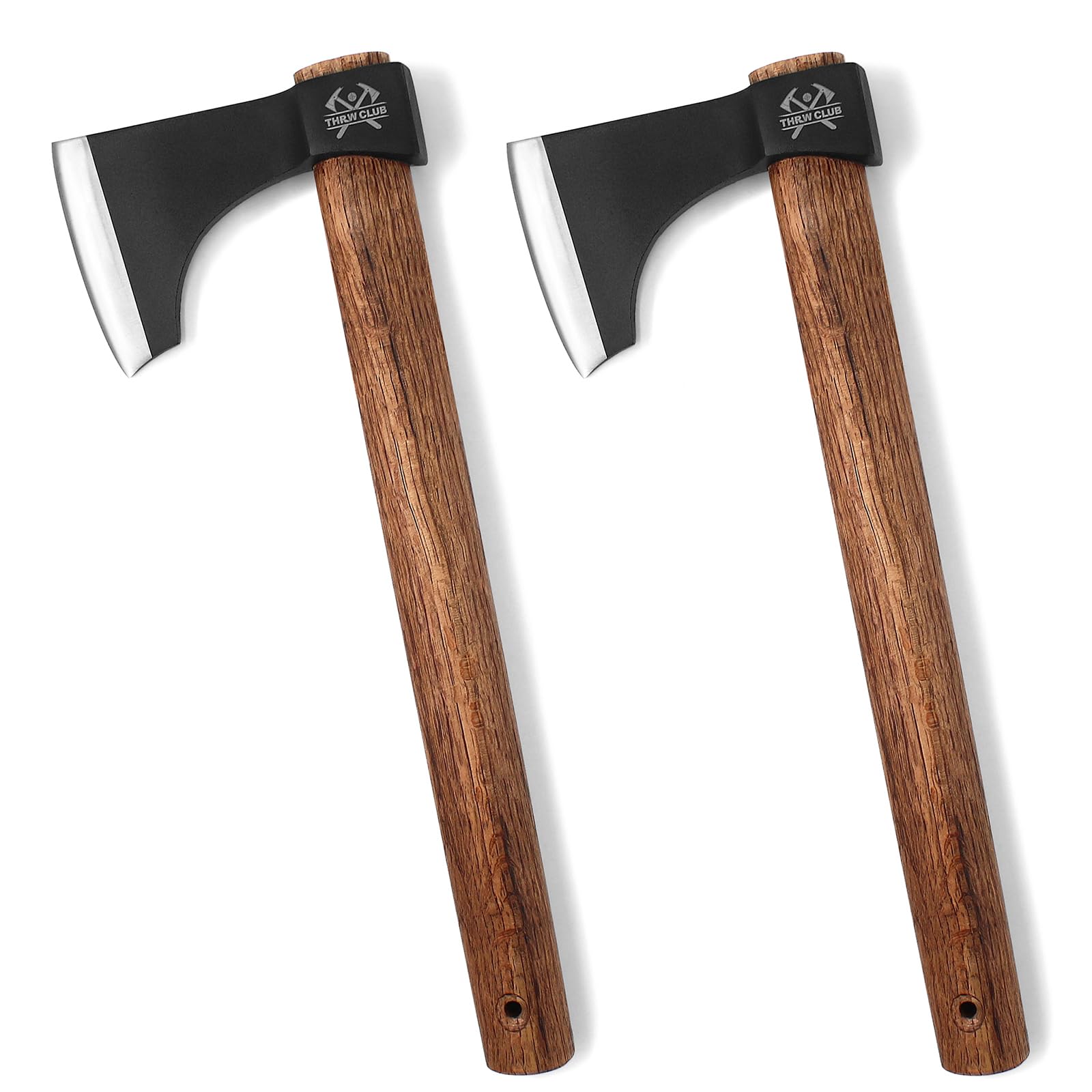 Professional Throwing Axe 2 Pack, 16.1" Throwing Tomahawk with 1065 High Carbon Steel & Wooden Handle, Perfect for Axe Throwing Game for Backyard, Competition and Recreation