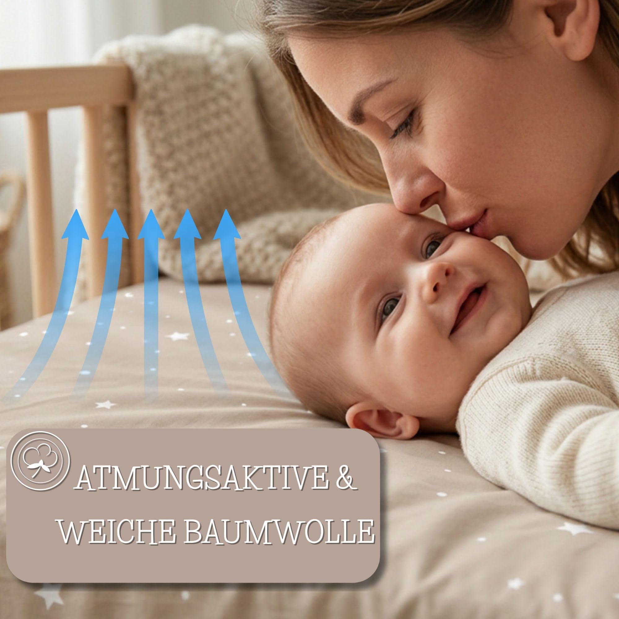 materac dziecięcy do łóżeczka bawełna żyrafy na beżowym tle 60x120x8 t-1830